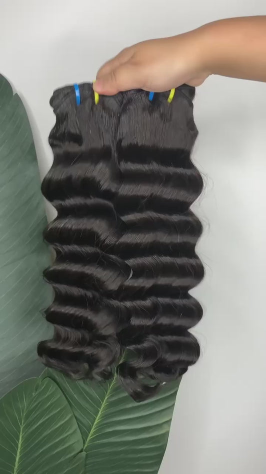 100% Raw Vietnamese & Indian loose Deep  Hair Bundles – Double Drawn, Natural Black, Tangle-Free, Thick & Soft | Wholesale for Black Women &  ucharminghair
