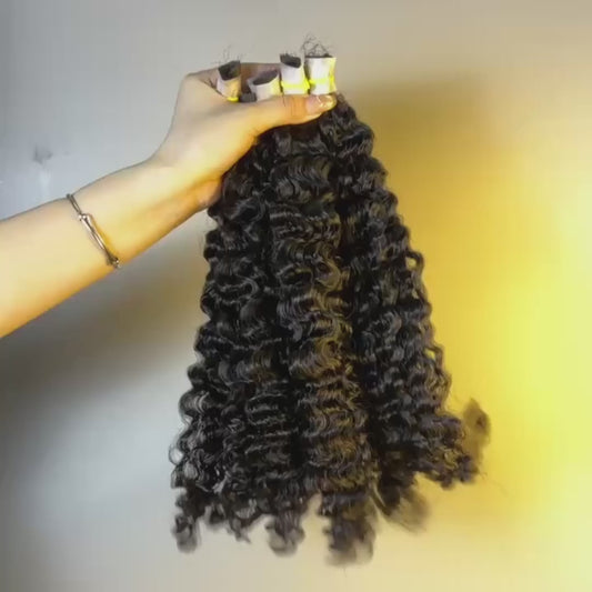 Raw Burmese Curly Bulk Hair – Double Drawn, Full &amp; Thick, No Shedding, High Quality