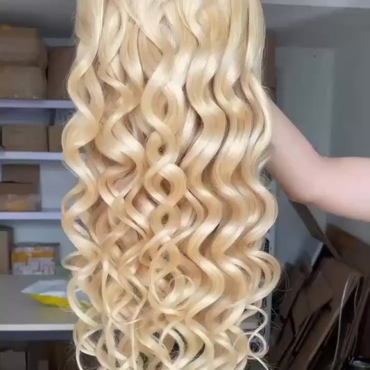 Wholesale 613 HD wig Water Wave Frontal  13*4 13*6  and 2*6 4*4 5*5 6*6 7*7 Closure  Wig  100% Human Raw Hair