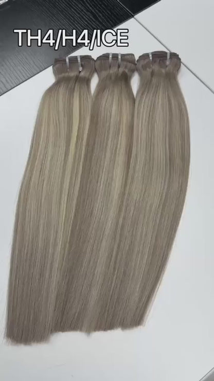 Top Raw A+ Pro Highlight Straight Human Hair Bundles – 16–28 Inch
