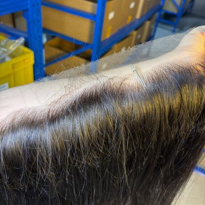Raw Straight Frontal & Closure – Transparent HD Lace with Small Knots | 100% Human Hair