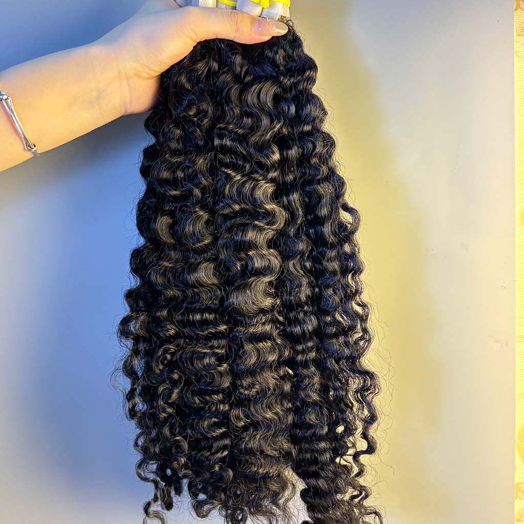 Raw Burmese Curly Bulk Hair – Double Drawn, Full &amp; Thick, No Shedding, High Quality