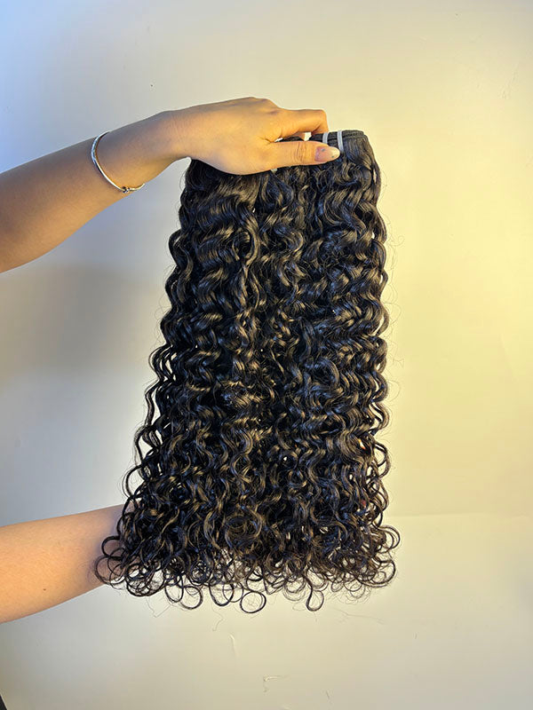 100% Raw Mink Brazilian Human Hair Water Wave Bundles – Wavy & Curly Weft Extensions, Double Drawn, Soft & Natural Look | Exclusive for Black Women & ucharminghair