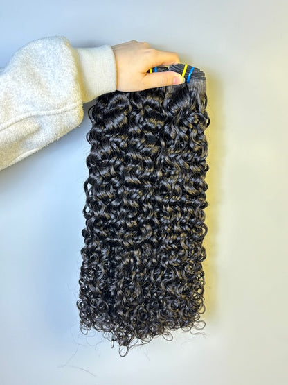 100% Raw Mink Brazilian Human Hair Water Wave Bundles – Wavy & Curly Weft Extensions, Double Drawn, Soft & Natural Look | Exclusive for Black Women & ucharminghair