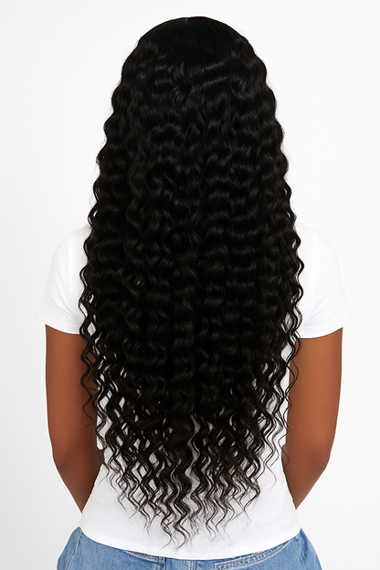 100% Raw Mink Brazilian Human Hair Water Wave Bundles – Wavy & Curly Weft Extensions, Double Drawn, Soft & Natural Look | Exclusive for Black Women & ucharminghair
